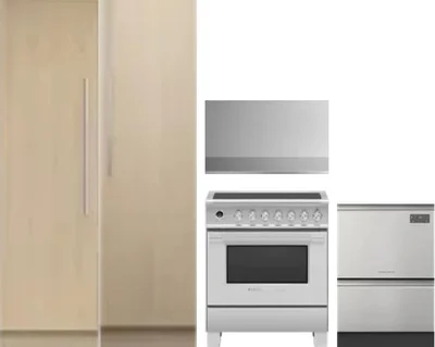 5 Piece Package Includes Refrigerator, Freezer, Range, Hood And Dishwasher